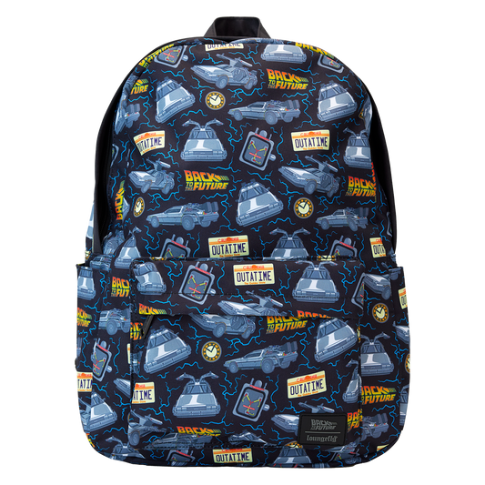 Loungefly Universal Back To The Future 40th Anniversary Nylon Full Size Backpack