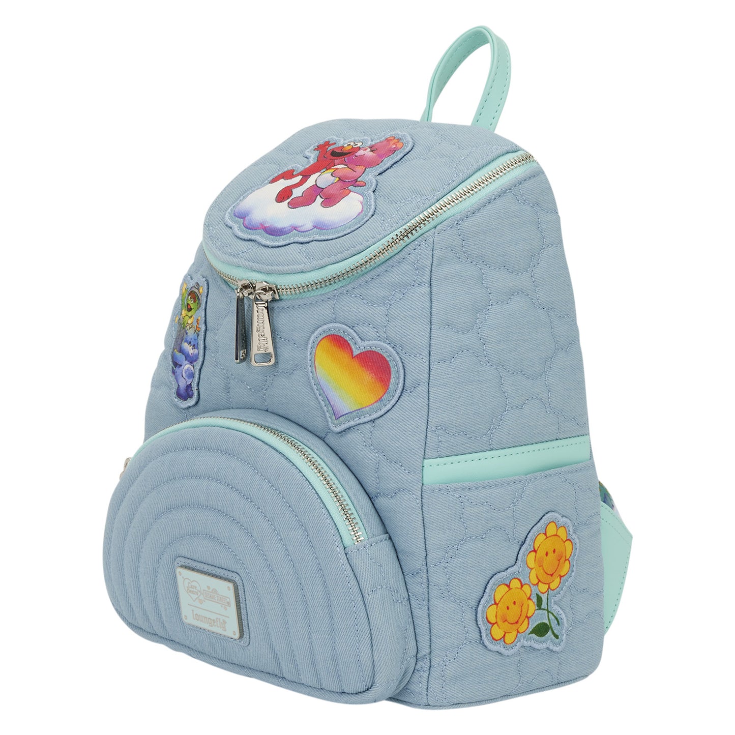 Loungefly Care Bears X Sesame Street Denim Mini Backpack