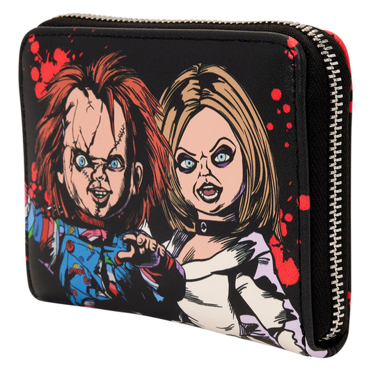 Loungefly Universal Bride Of Chucky Happy Couple Zip Around Wallet