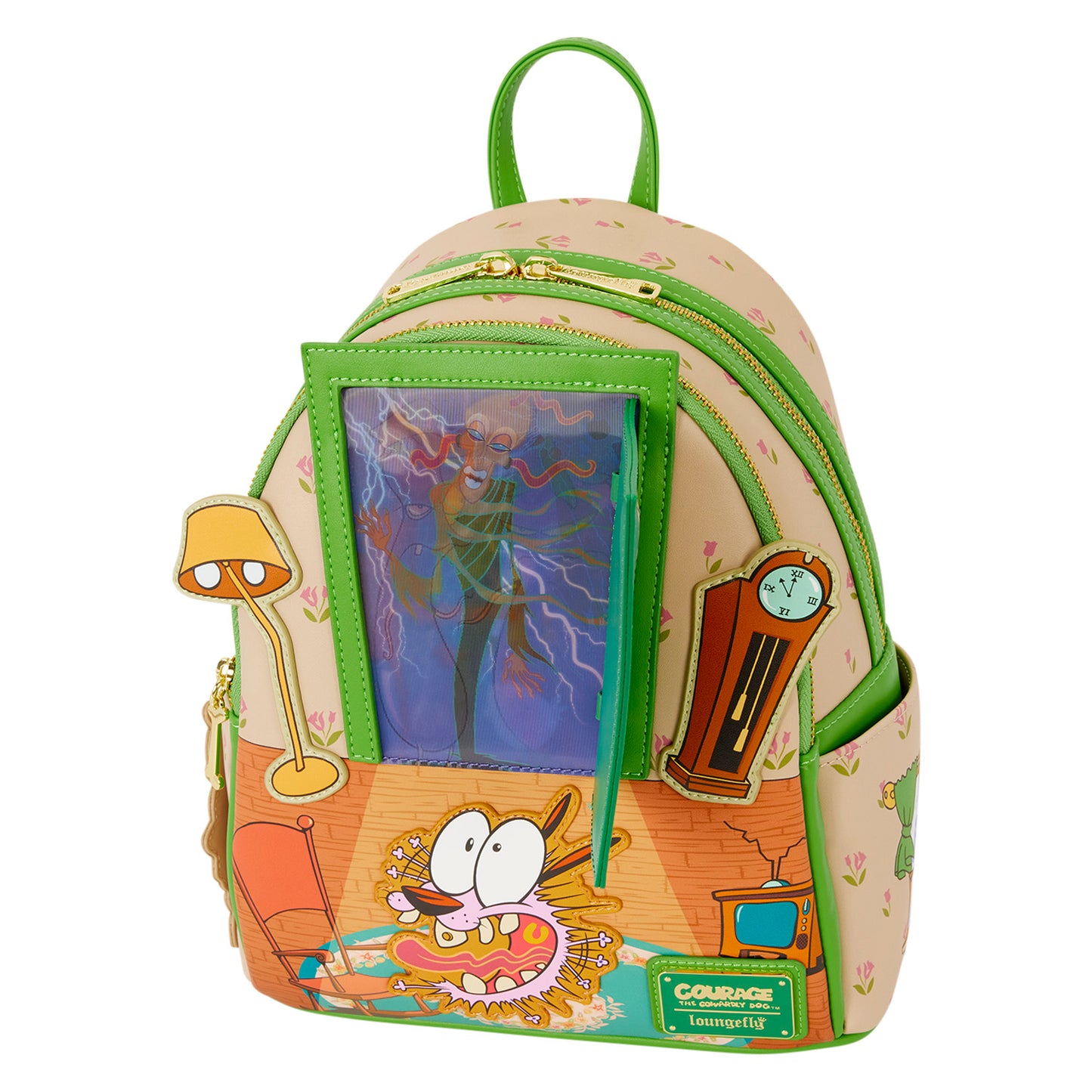 Loungefly Courage the Cowardly Dog Lenticular Mini Backpack
