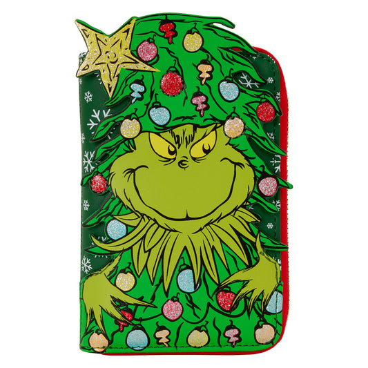 Loungefly Dr Seuss Grinch Holiday Zip Around Wallet
