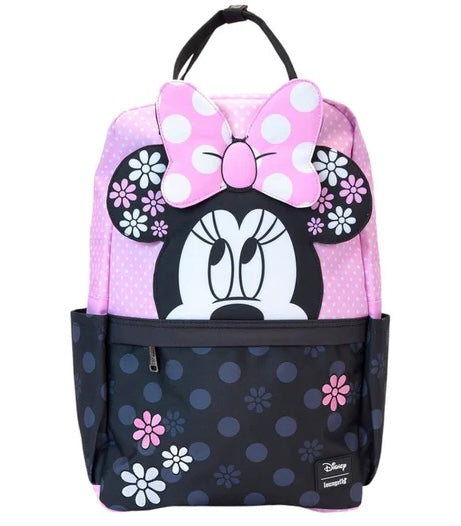 Loungefly Disney Minnie Floral Rock The Dots Full Size Nylon Backpack