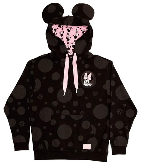 Loungefly Disney Minnie Rocks The Dots Floral Unisex Hoodie