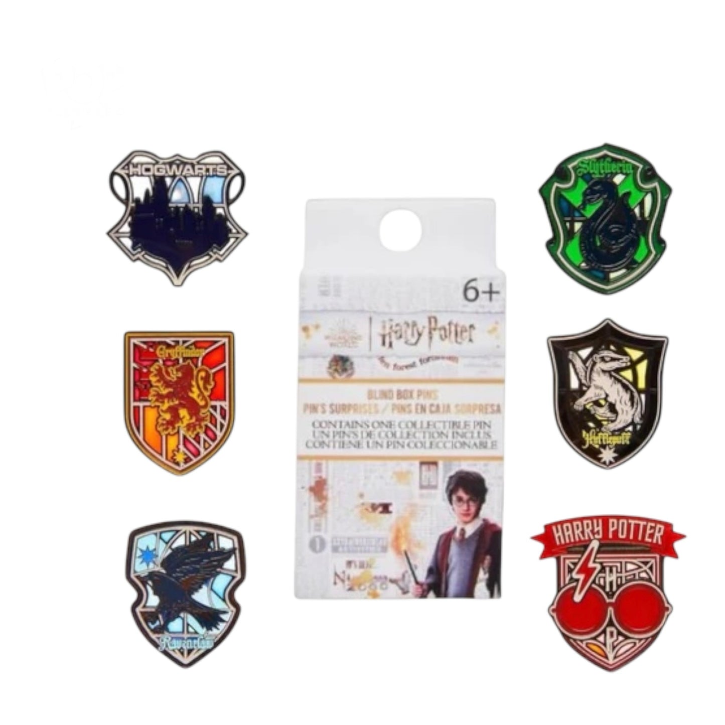 Loungefly Harry Potter Stained Glass House Blind Pin