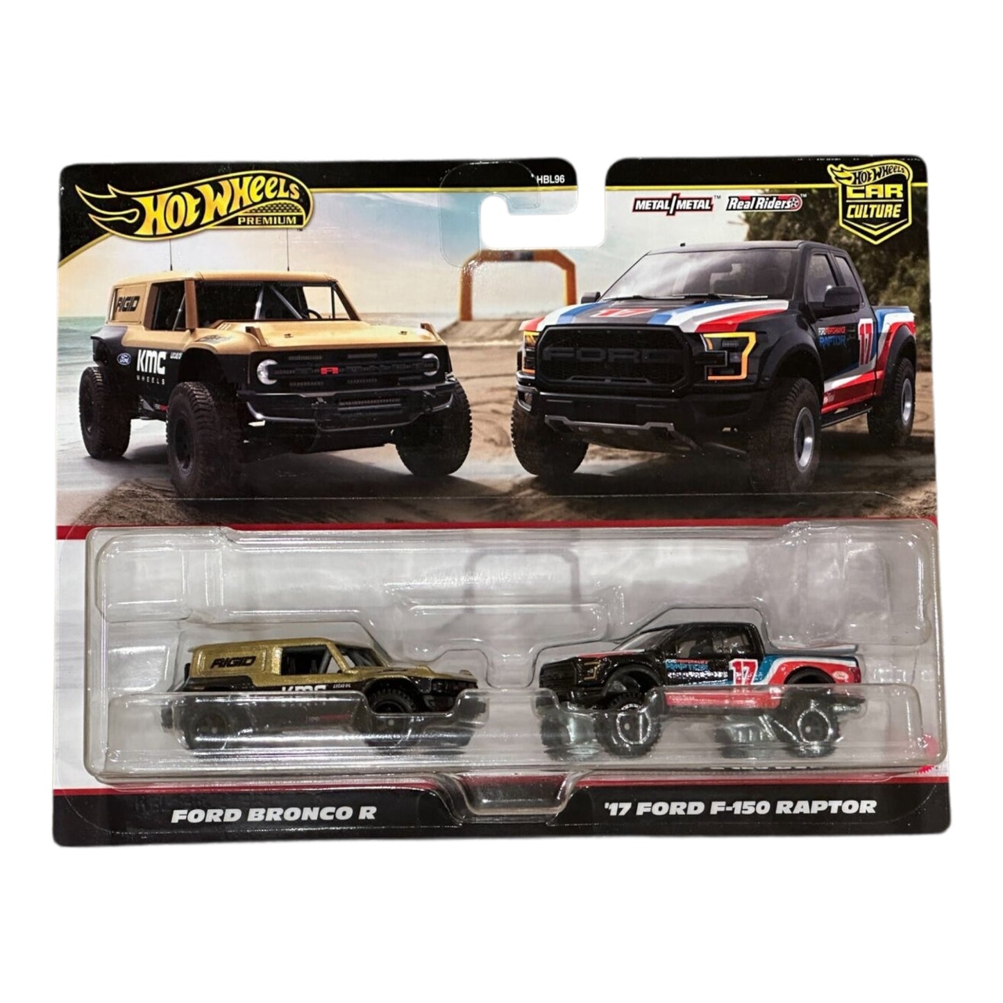 Hot Wheels Premium - 2 Pack : Ford Bronco R & Ford F-150 Raptor