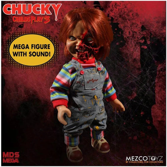 MEZCO - 15” MDS Mega Scale Figure with sound : Chucky , Pizza Face