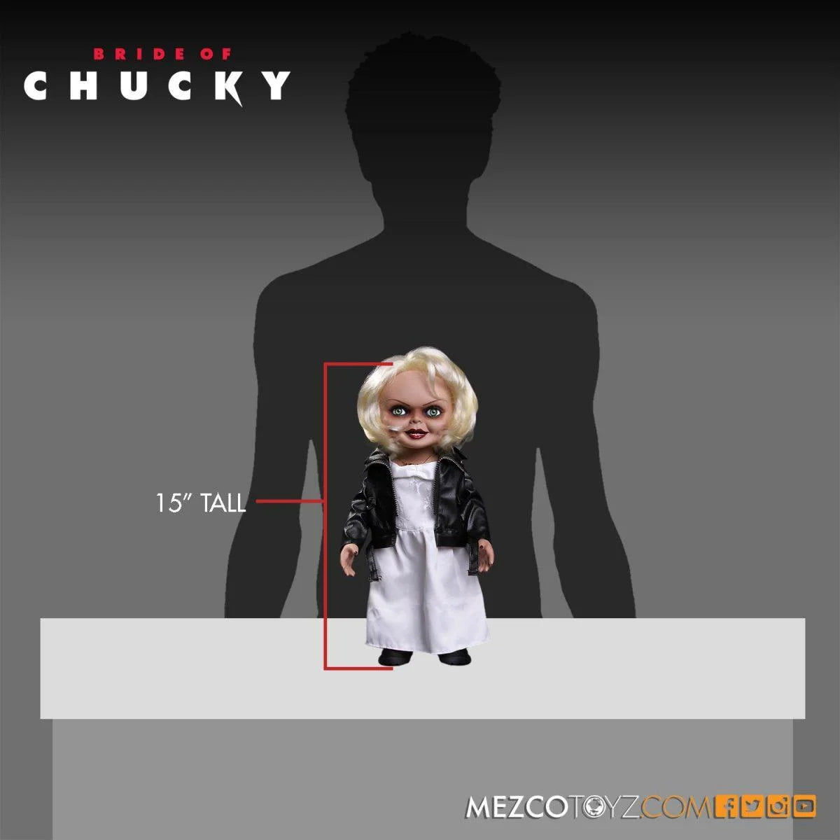 MEZCO 15” MDS Mega Scale Figure with sound : Tiff, Bride of Chucky