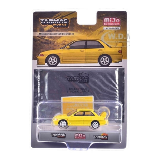 Tarmac Works - Mitsubishi Lancer GSR EVO 3 Trading Cards Included