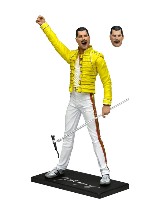 NECA - QUEEN , Freddie Mercury yellow jacket 7” scale figure