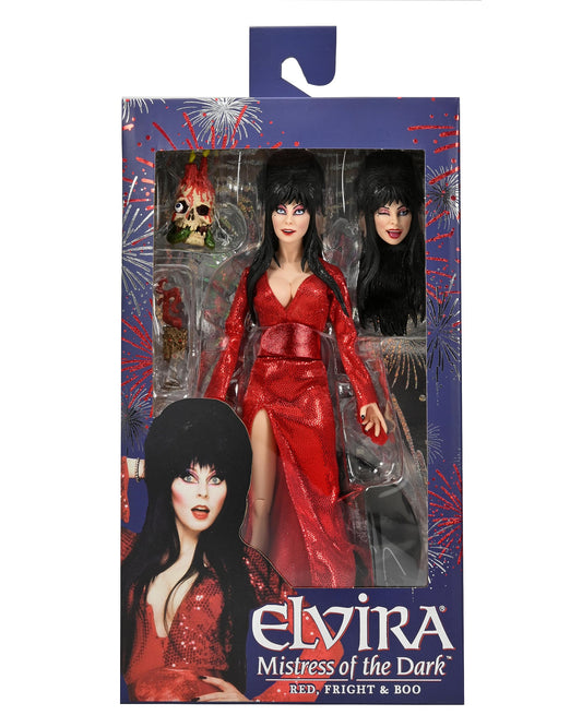 NECA - Elvira , red,white and Boo 8” cloth figure