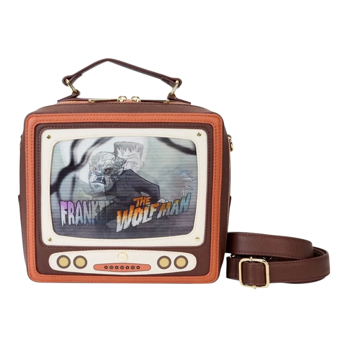 Loungefly Universal Monsters Vintage TV Triple Lenticular Crossbody