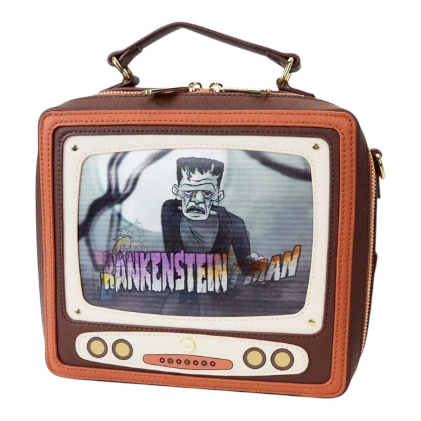 Loungefly Universal Monsters Vintage TV Triple Lenticular Crossbody