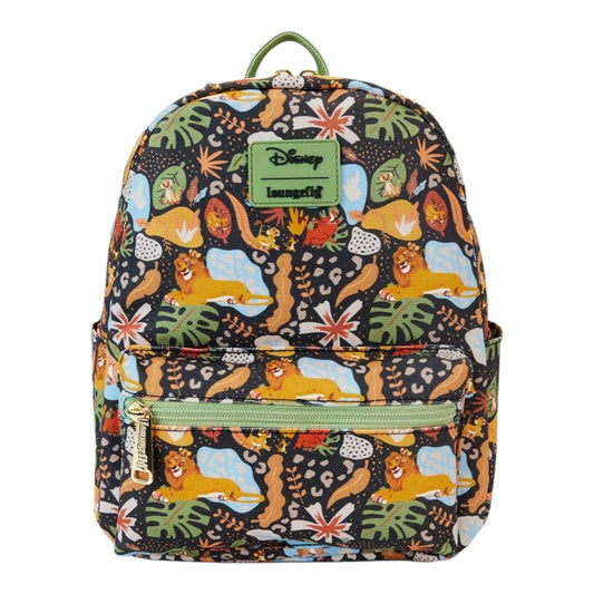 Loungefly Disney Lion King 30th Anniversary Silhouette AOP Nylon Mini Backpack