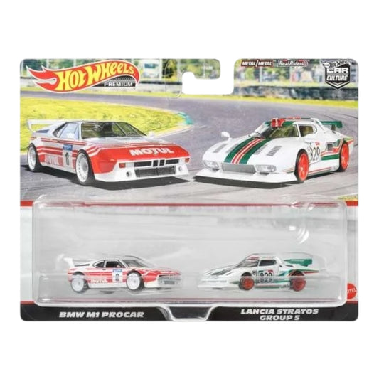 Hot Wheels Premium 2 Pack : BMW M1 PROCAR & LANCIA STRATOS GROUP 5