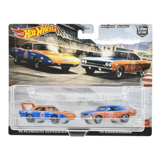 Hot Wheels Premium 2 Pack: 70 PLYMOUTH SUPERBIRD & 70 ROADRUNNER