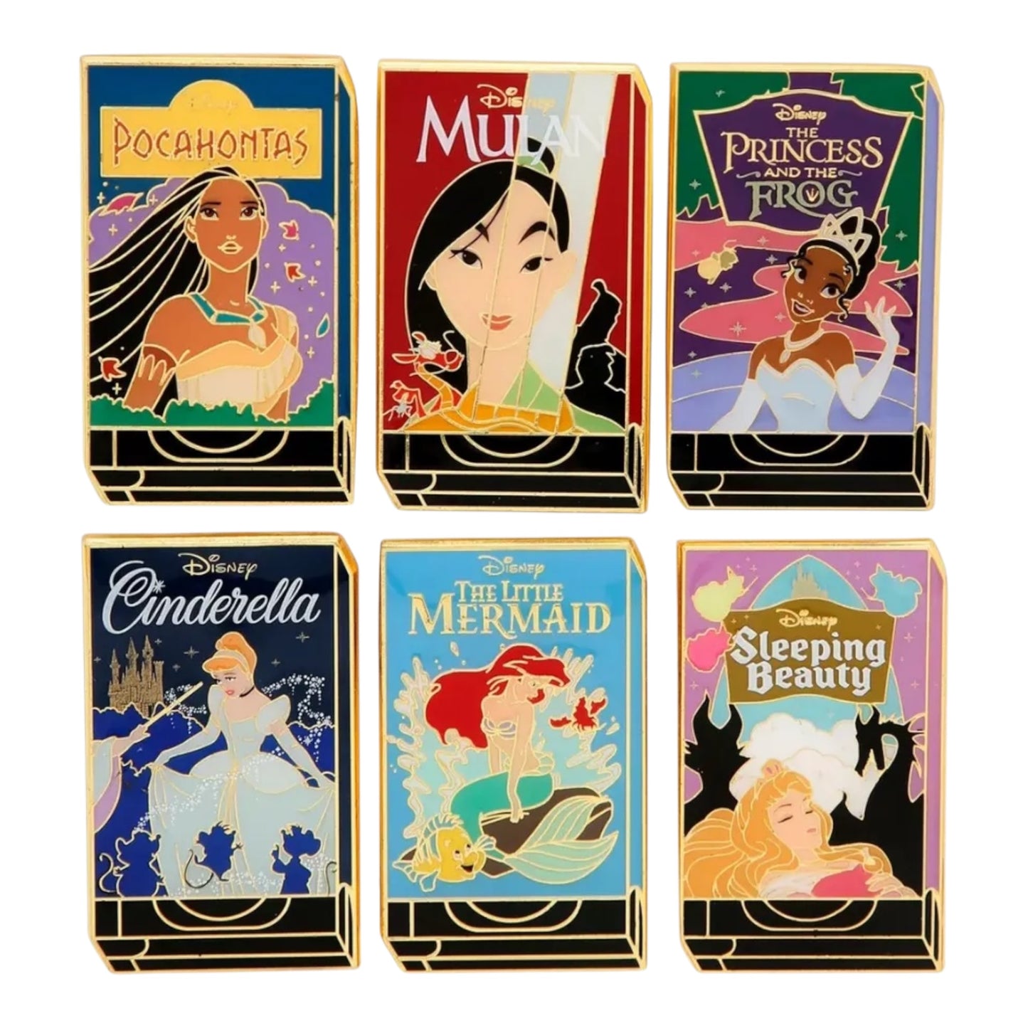 Loungefly Disney Princess VHS Case Mystery Pins