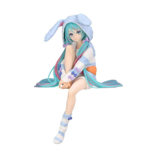 Furyu - Hatsune Miku Noodle Stopper Figure -Rabbit Ear Hood Pajama