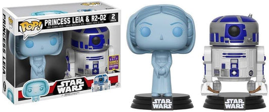 Funko Pop ! Star Wars 2 pack Princess Leia and R2-D2 GLOW