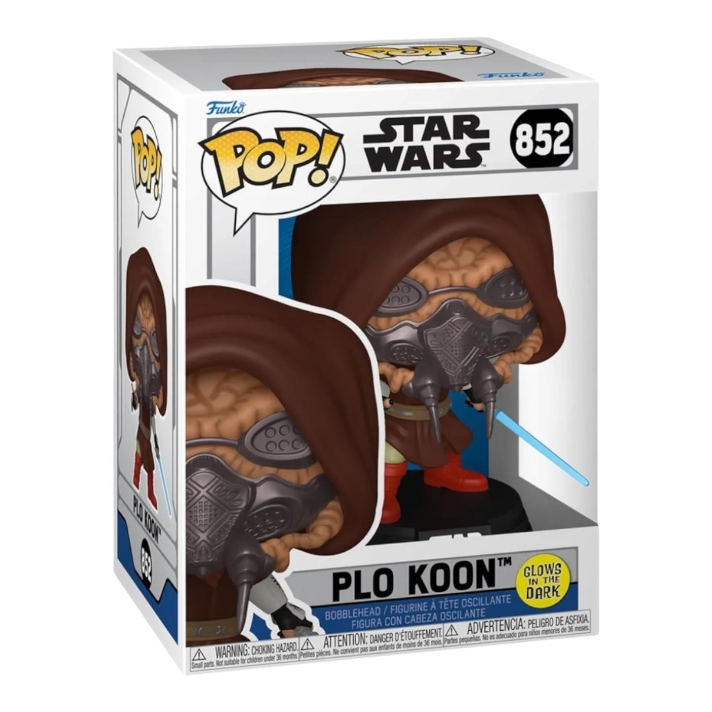Funko Pop ! Star Wars 852 Plo Koon GITD