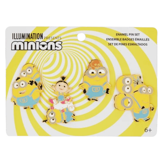 Loungefly Universal Despicable Me Variety 4 Pack Pin Set