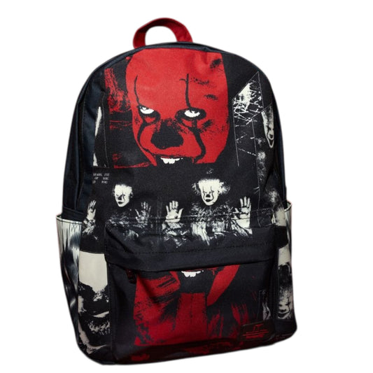Loungefly Warner Brothers It Pennywise I Heart Horror Nylon Full Size Backpack