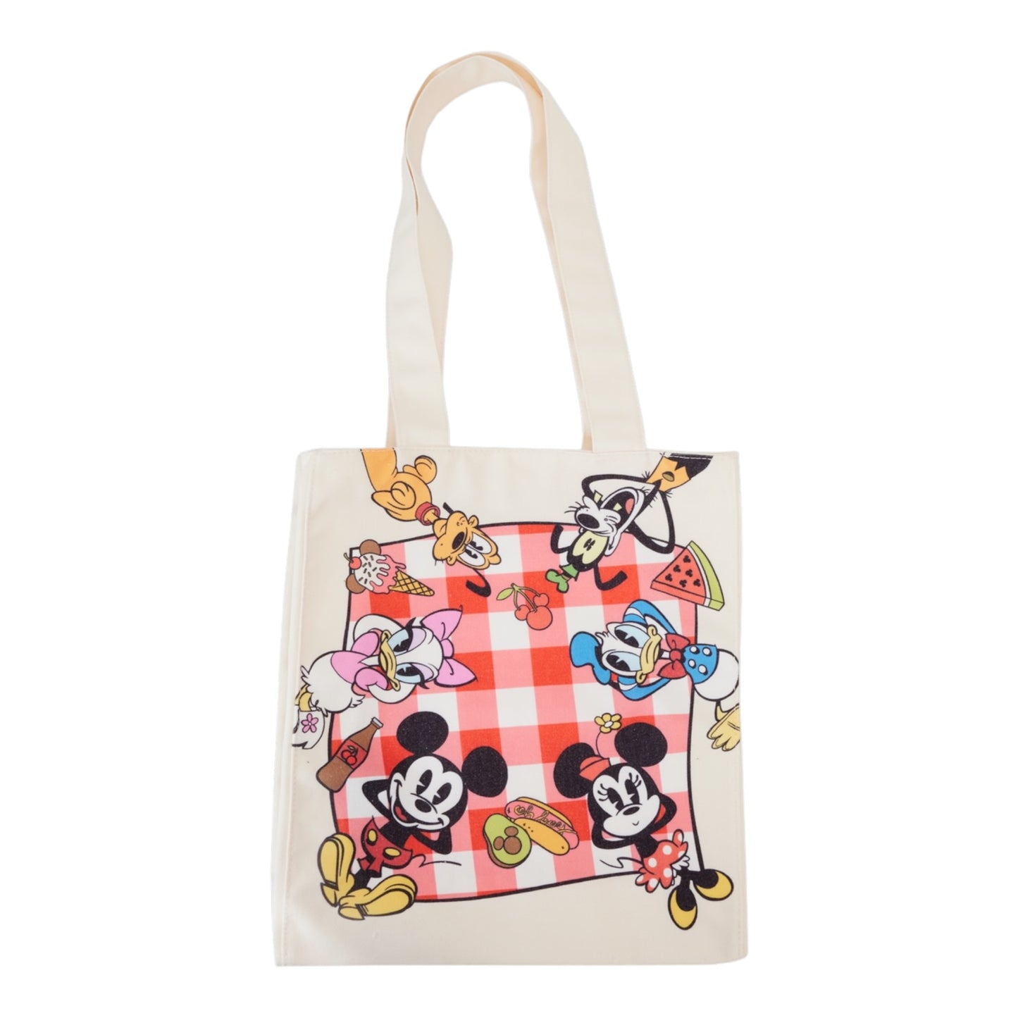 Loungefly Disney Mickey And Friends Picnic Canvas Tote Bag