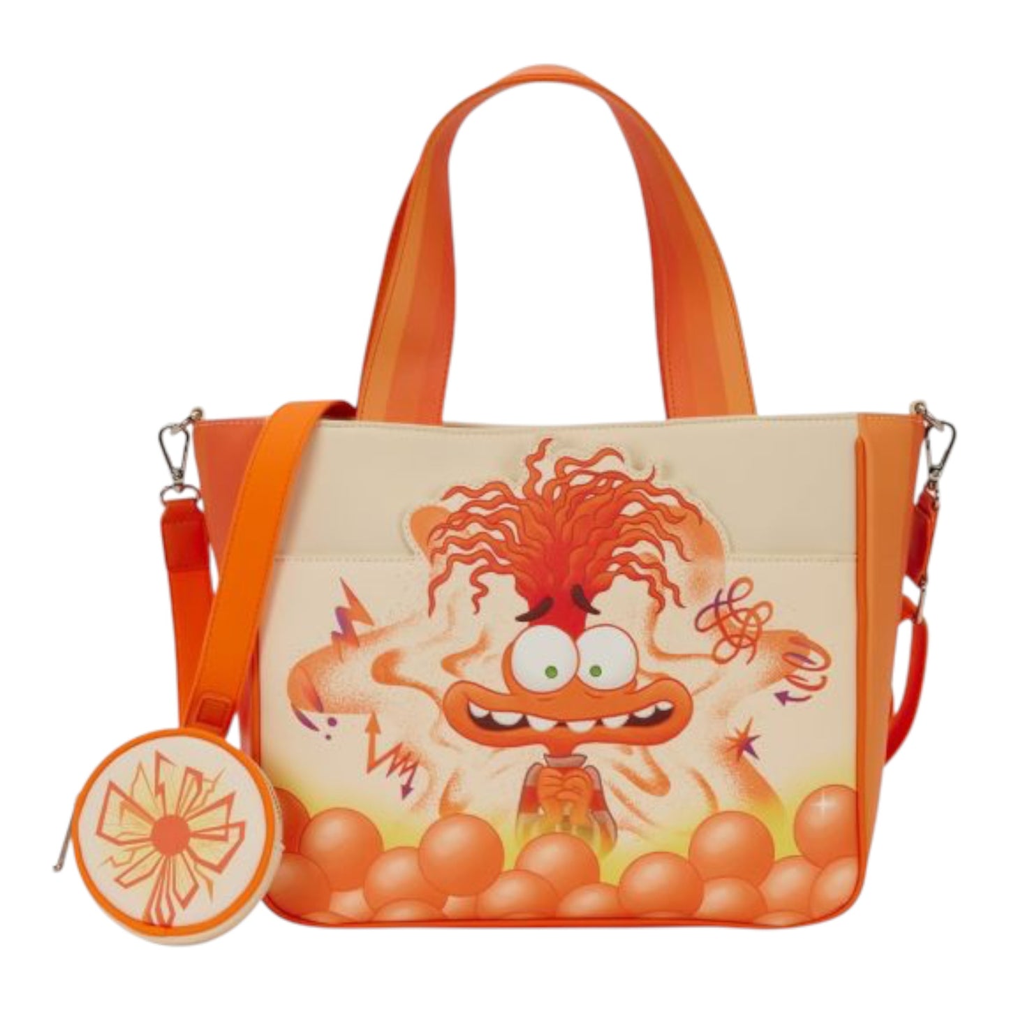 Loungefly Disney Pixar Inside Out 2 Anxiety Tote Bag With Coin Bag