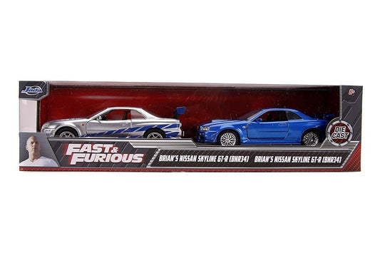 Jada Die-Cast 1:32 Scale Fast & Furious 2 pack Brian’s Skylines