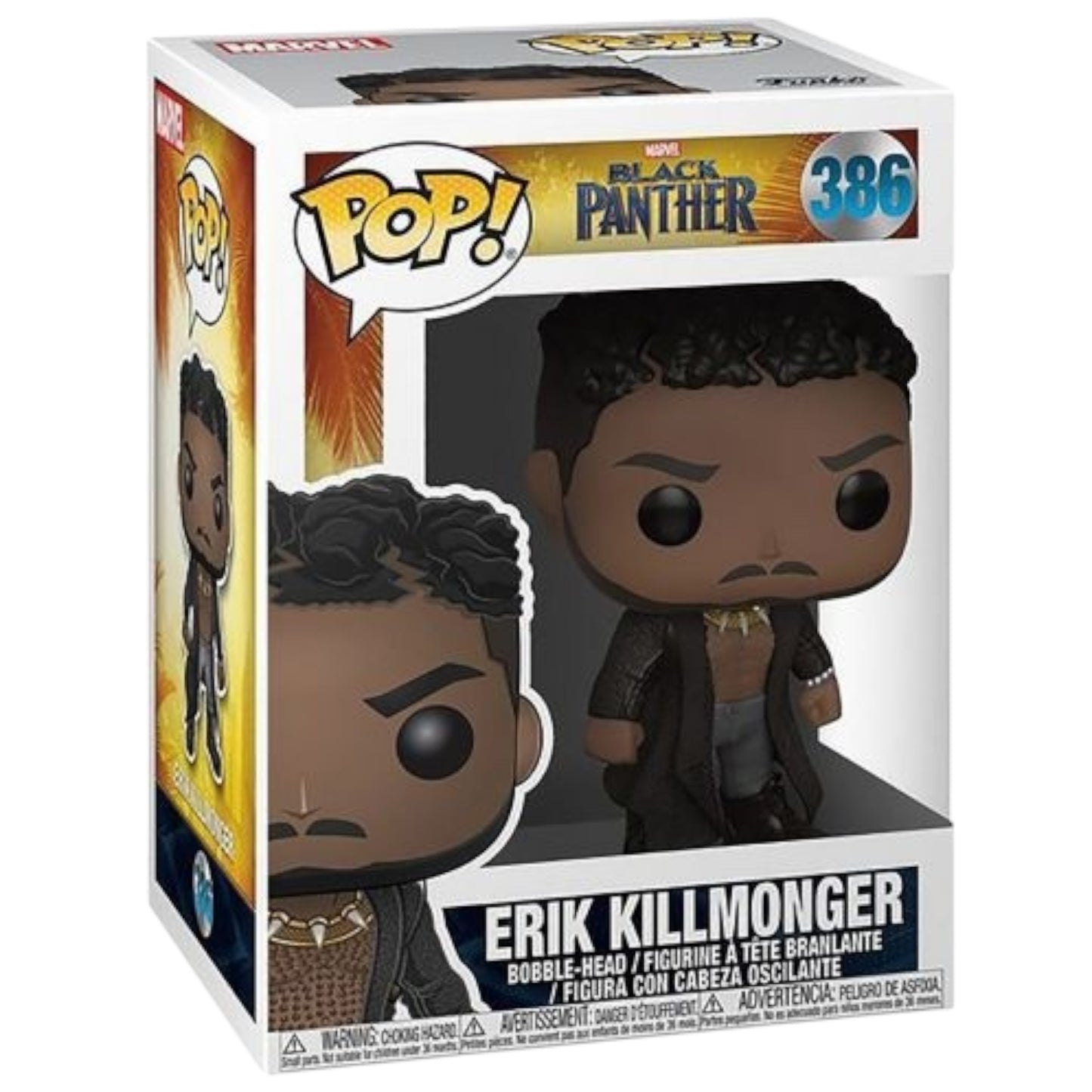 Funko Pop ! Marvel 386 Erik Kilmonger (scars)