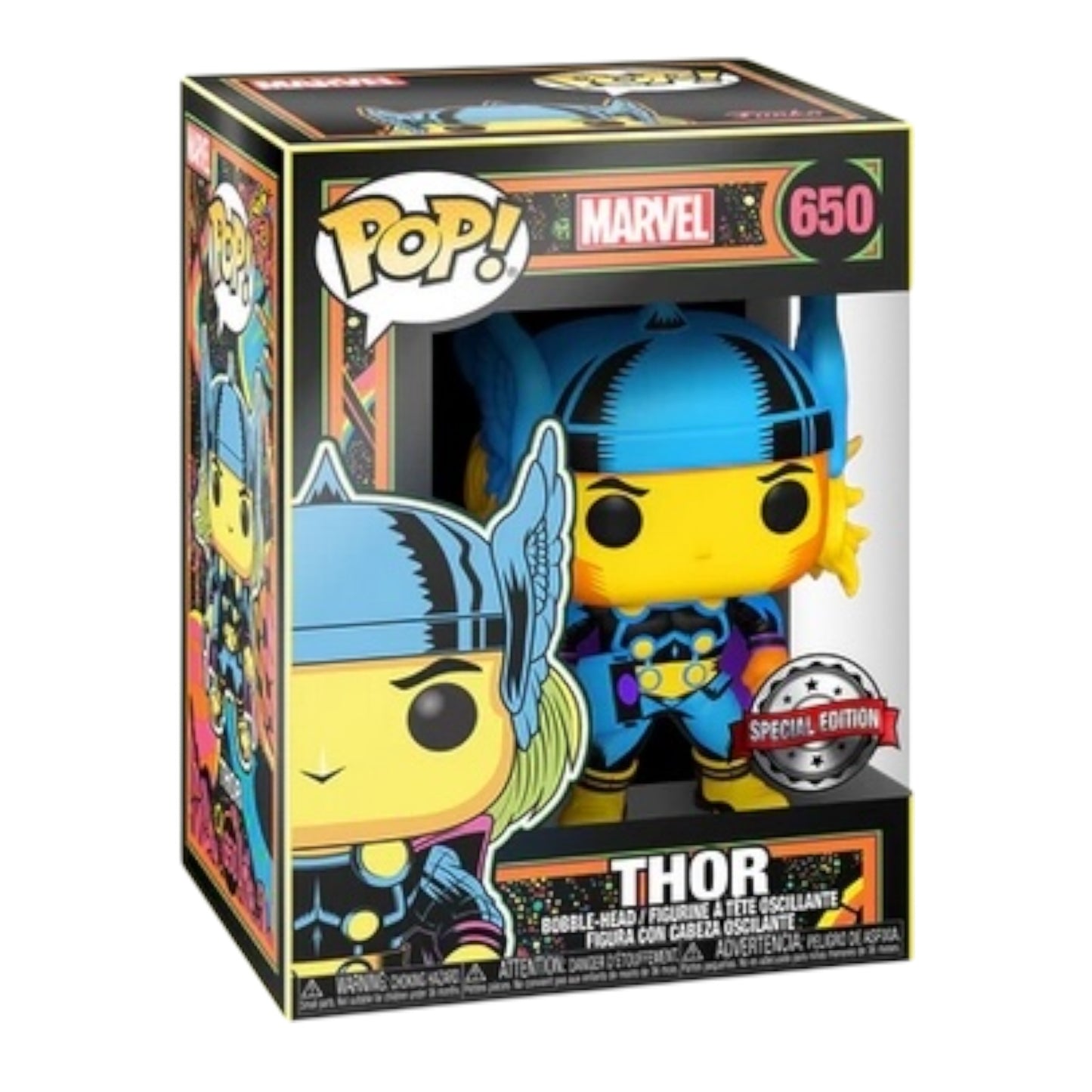 Funko Pop ! Marvel 650 Thor .Blacklight