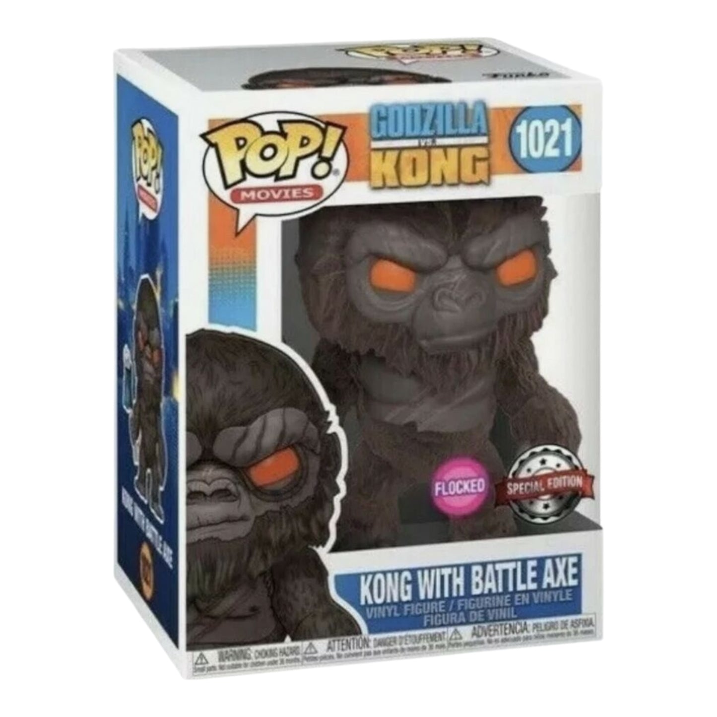 Funko Pop ! Movies 1021 Kong with battle axe FLOCKED