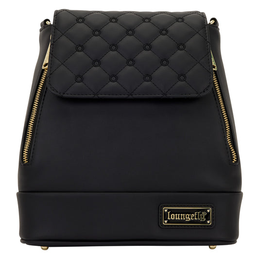 Loungefly Black Pin Trader Convertible Mini Backpack & Crossbody
