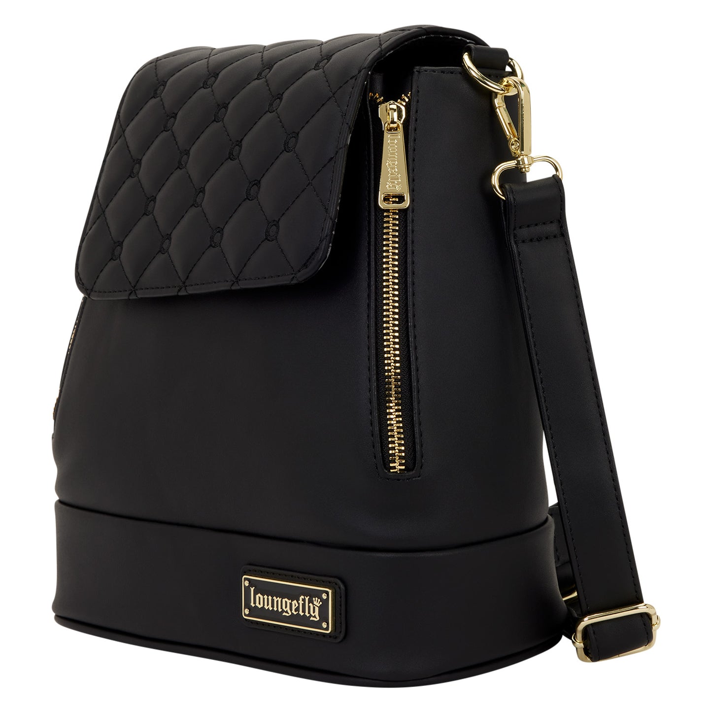 Loungefly Black Pin Trader Convertible Mini Backpack & Crossbody