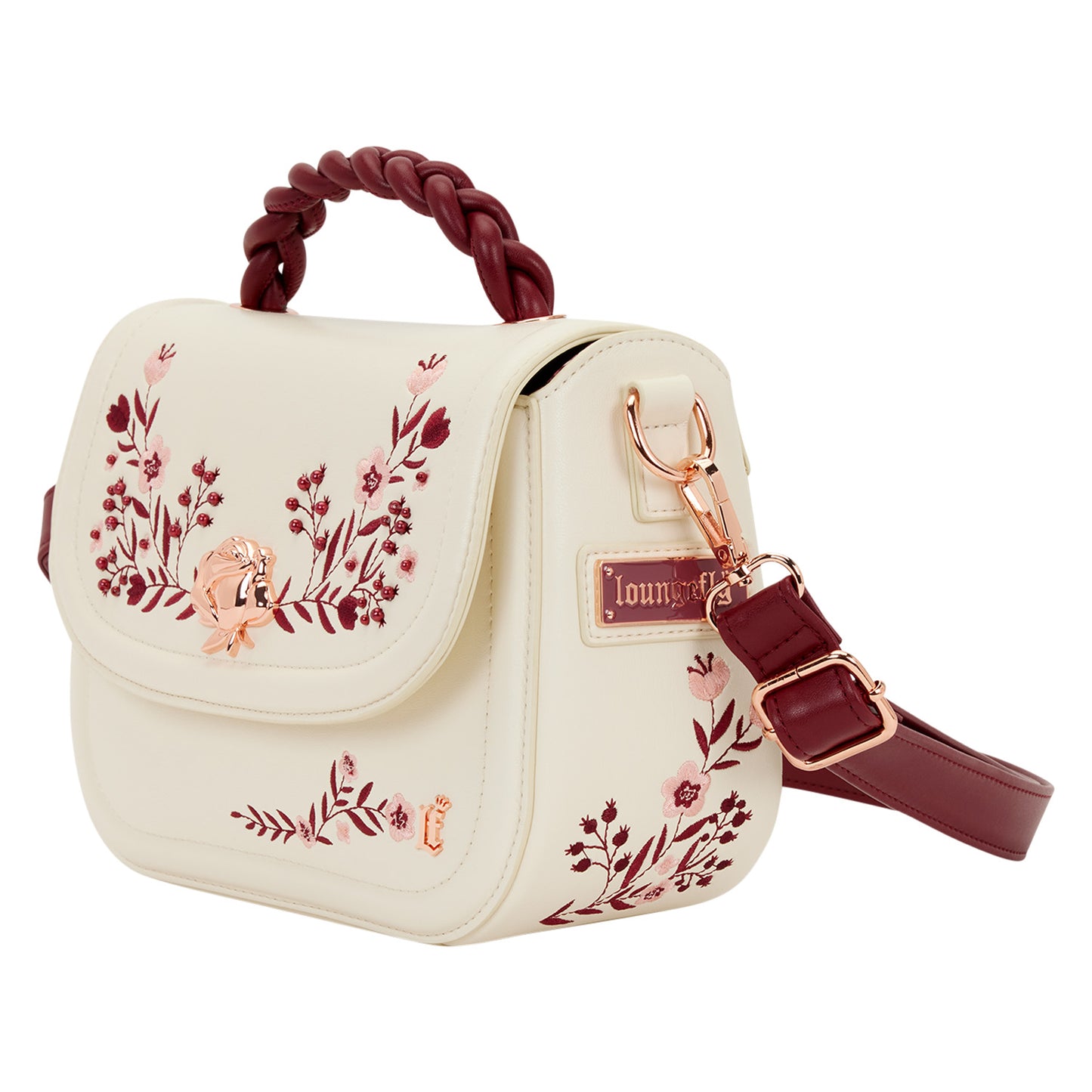 Loungefly Cream And Red Floral Crossbody