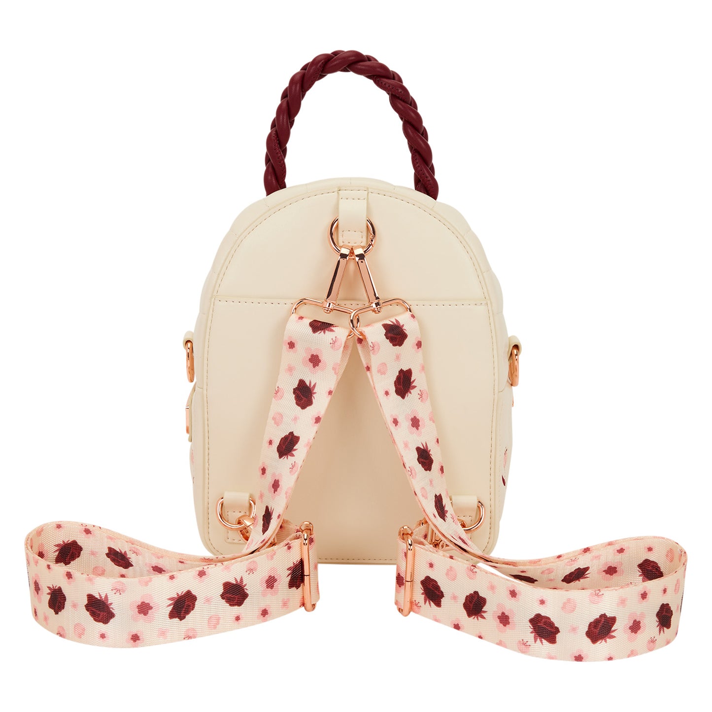 Loungefly Cream And Red Floral Sling Bag