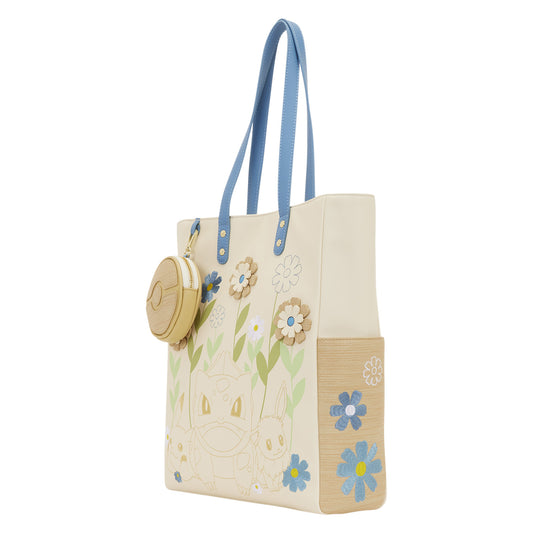 Loungefly Pokemon Floral Tote Bag With Coin Bag