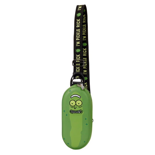 Loungefly Cartoon Network Rick and Morty Pickle Rick Sling Crossbody Bag