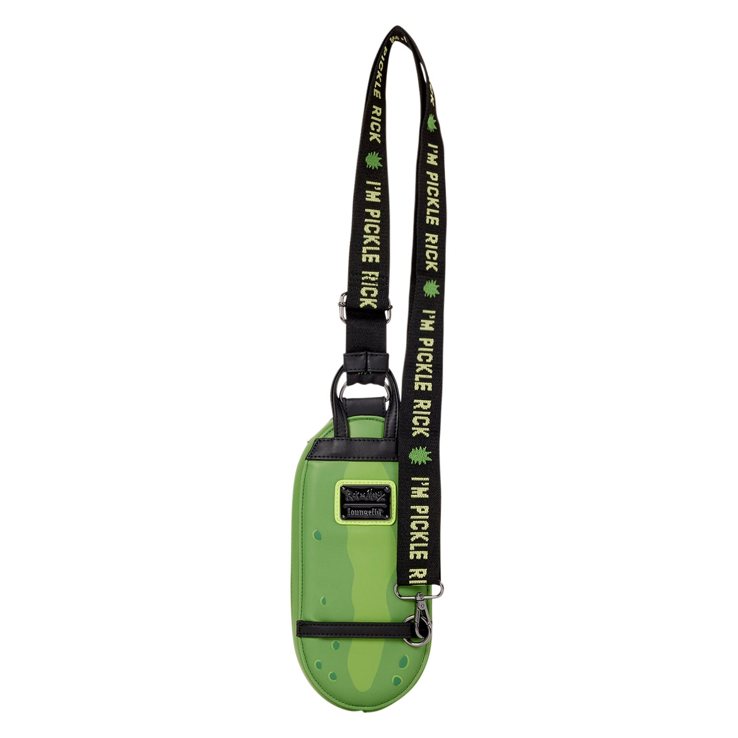 Loungefly Cartoon Network Rick and Morty Pickle Rick Sling Crossbody Bag
