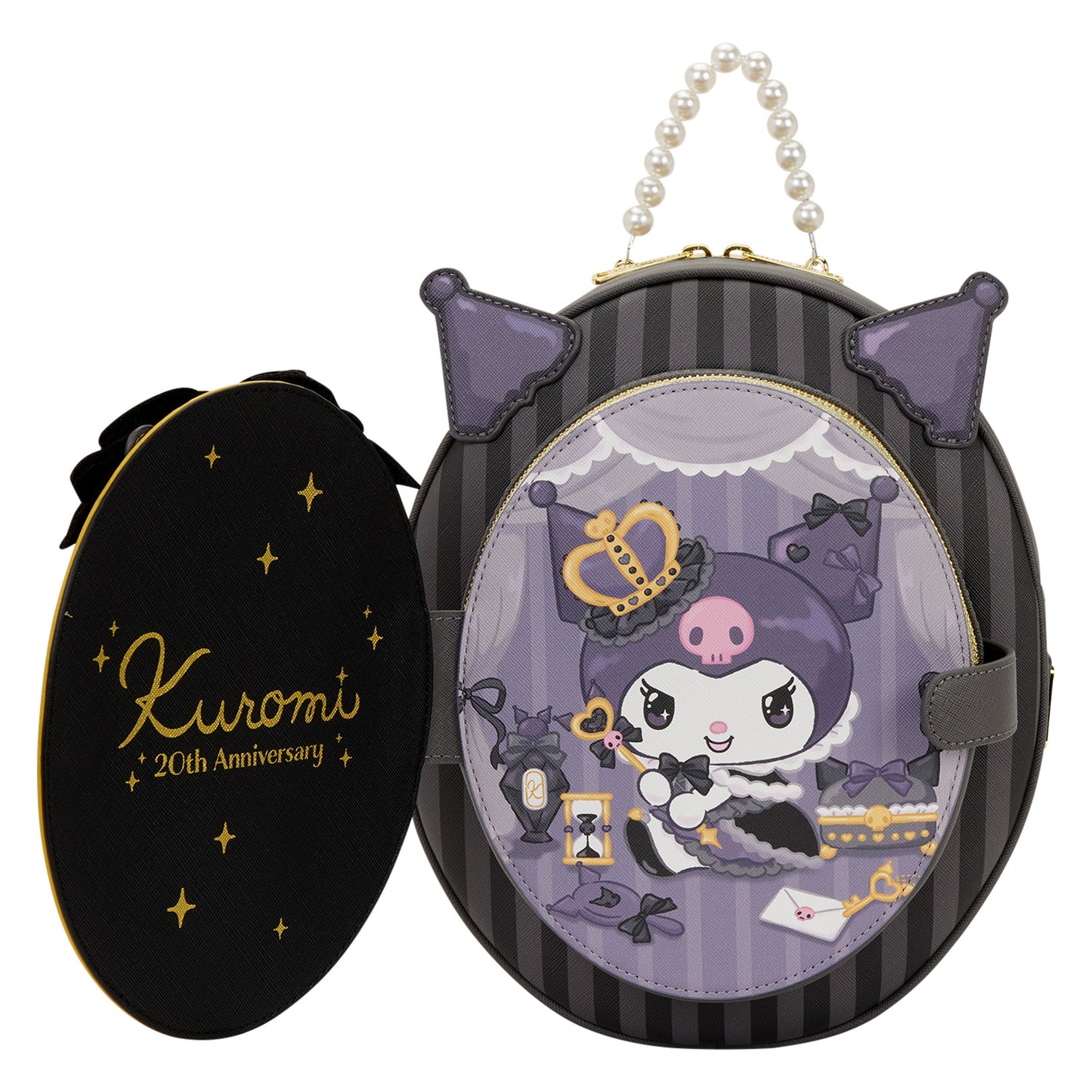 Loungefly Sanrio Kuromi 20th Anniversary Cameo Mini Backpack