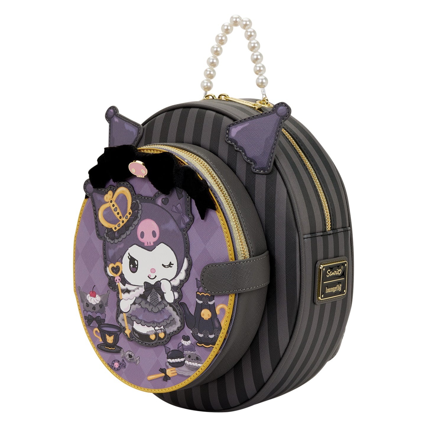 Loungefly Sanrio Kuromi 20th Anniversary Cameo Mini Backpack