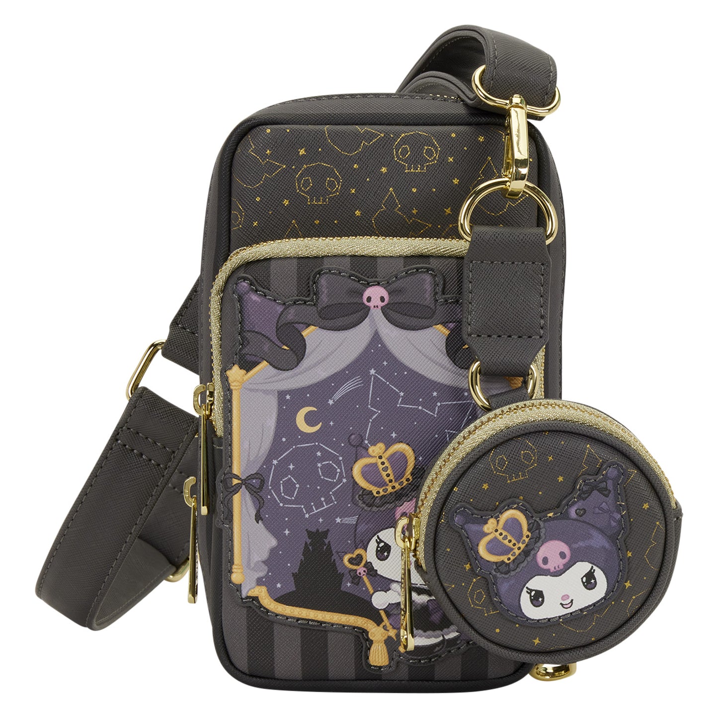 Loungefly Sanrio Kuromi 20th Anniversary Cell Phone Crossbody