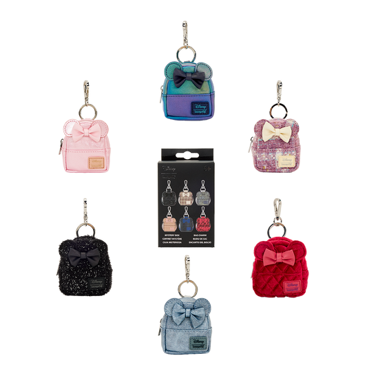 Loungefly Disney Minnie Mouse Glitter Mystery Mini Backpack Charms