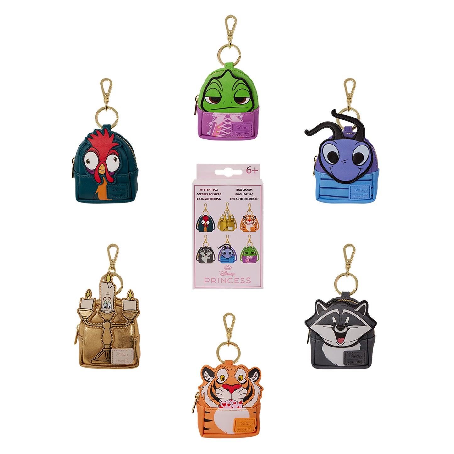 Loungefly Disney Disney Princess Sidekicks Mystery Mini Backpack Bag Charm