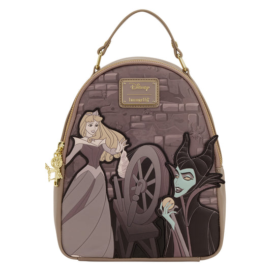 Loungefly Disney Sleeping Beauty Spinning Wheel Mini Backpack