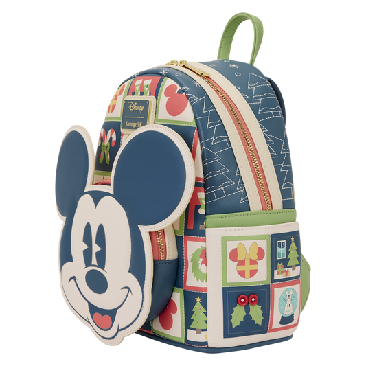 Loungefly Disney Mickey And Minnie Holiday Mini Backpack