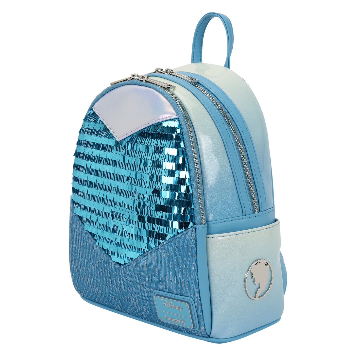 Loungefly Disney Frozen Elsa Glitter Sequin Cosplay Mini Backpack