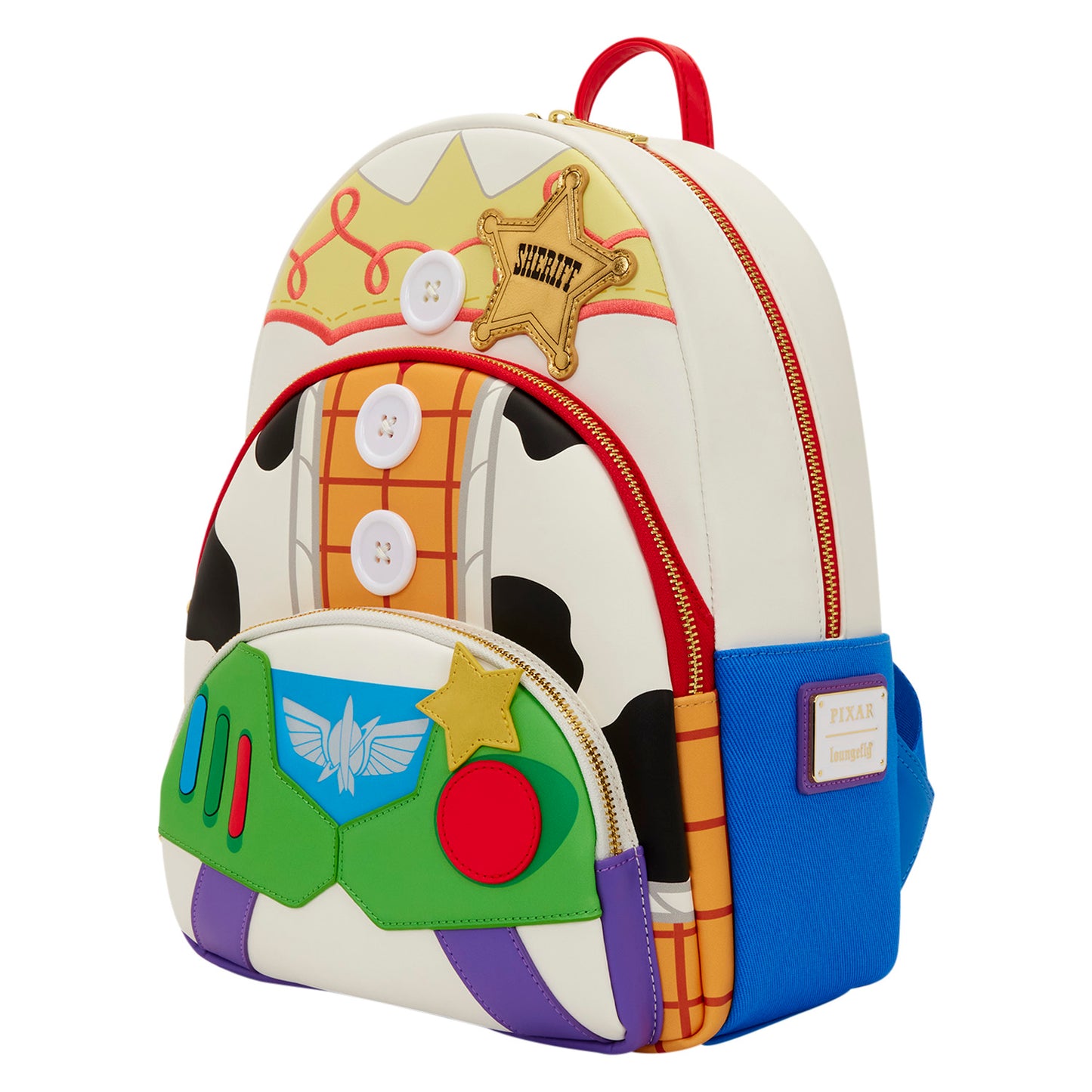 Loungefly Disney Pixar Toy Story 5 Triple Pocket Mid Size Backpack