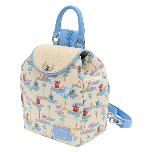 Loungefly Disney Lilo & Stitch Stitch, Angel, & Leroy Micro Mini Backpack