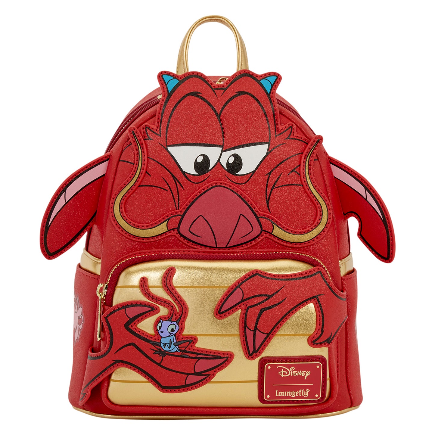 Loungefly Disney Mulan Mushu Glitter Cosplay Mini Backpack