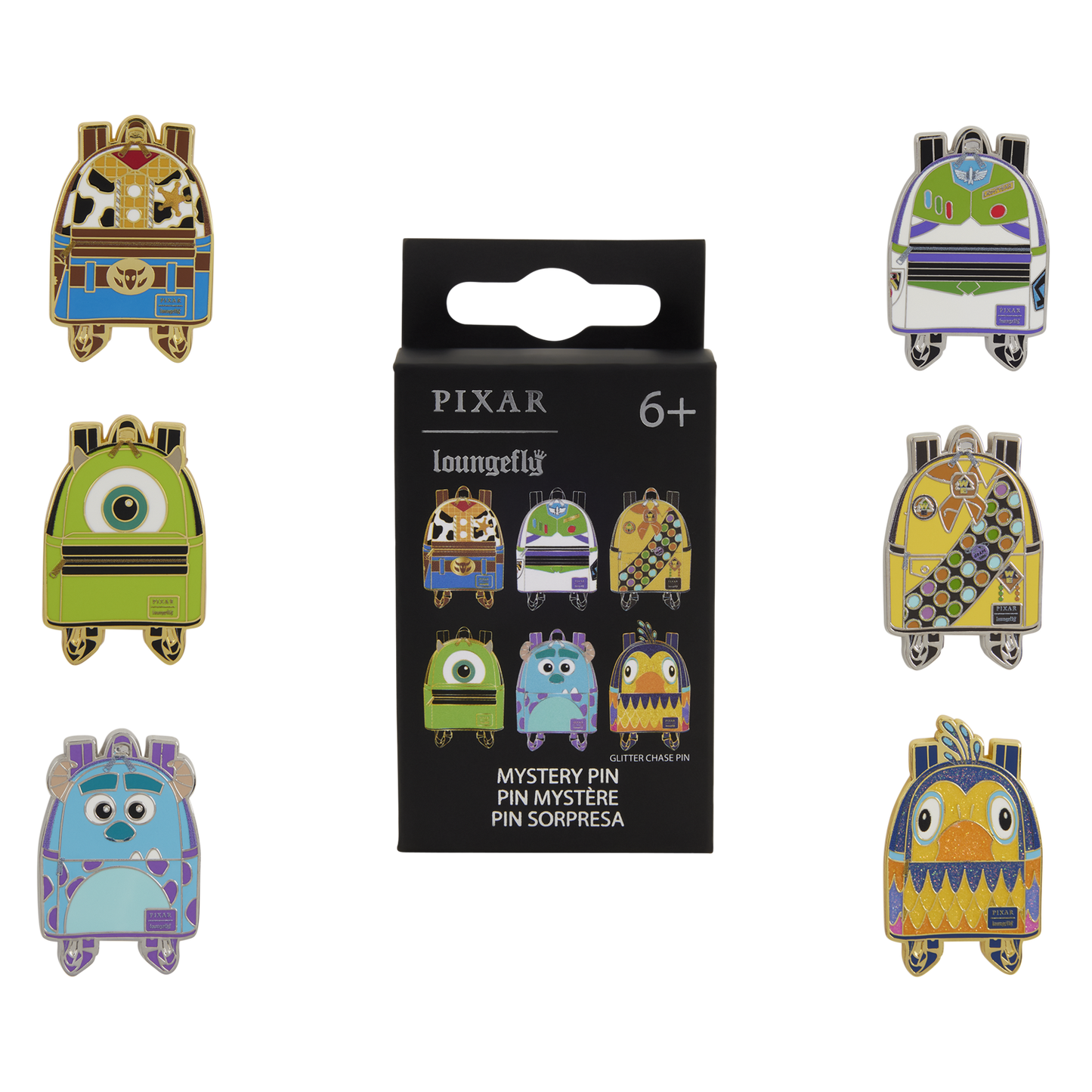 Loungefly Disney Pixar Characters Mini Backpack Mystery Box Pin